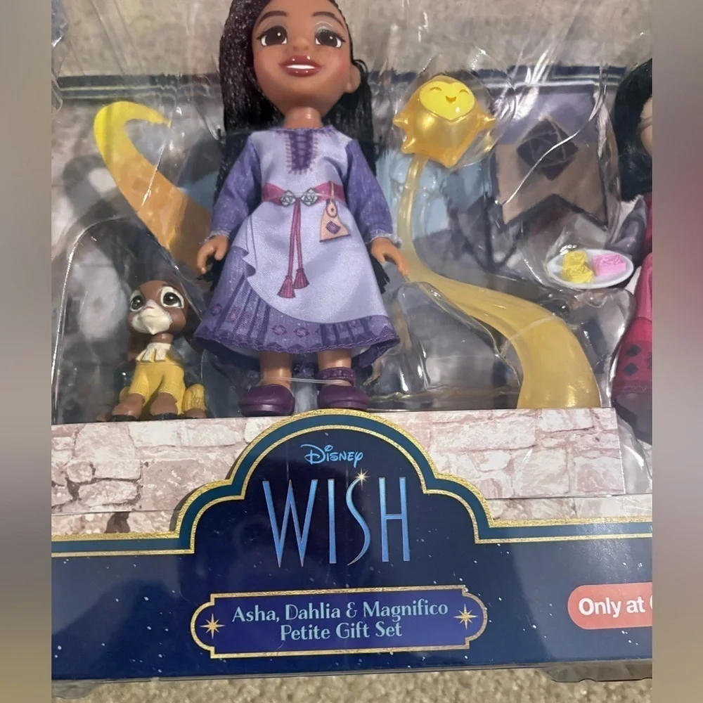 Disney Wish Doll Trio with Purple and Red Outfits